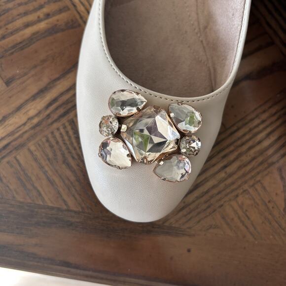 🥿 Naturalizer N5 Comfort Ballet Flats sz 8 W Tan Jewels - Picture 6 of 9